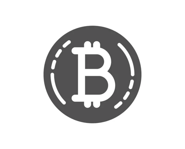 Ícone Bitcoin Criptomoeda Sinal Moeda Símbolo Dinheiro Criptografado — Vetor de Stock