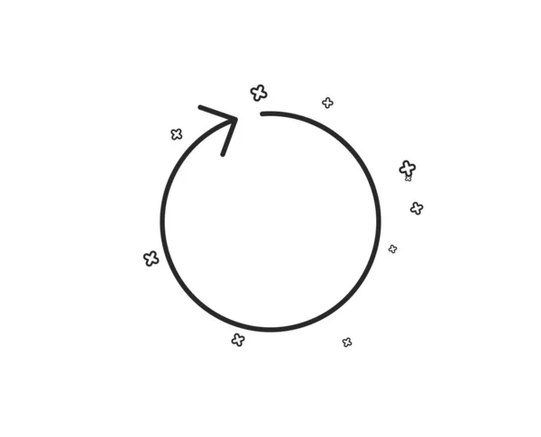Loop Icona Della Linea Freccia Aggiorna Simbolo Freccia Segno Puntatore — Vettoriale Stock
