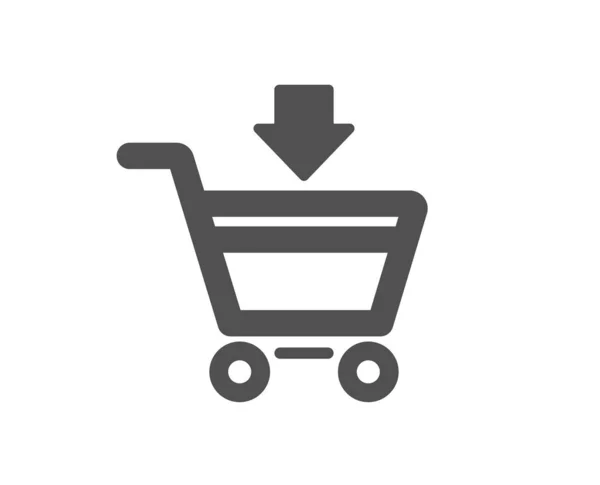 Добавить Корзину Знак Онлайн Покупки Символ Супермаркета — стоковый вектор