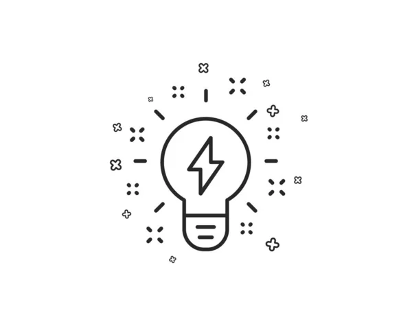 Ikona Čáry Inspirace Žárovka Lightning Bolt Znamení Tvořivost — Stockový vektor
