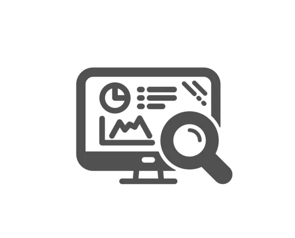 Seo Statistieken Pictogram Search Engine Teken Analytics Grafiek Symbool — Stockvector