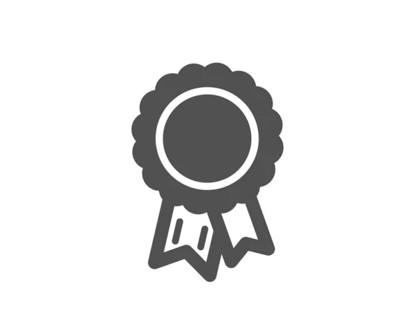 Ikona Úspěch Vítěze Medaile Znamení Ocenění Odměnu Symbol Sláva Nebo — Stockový vektor