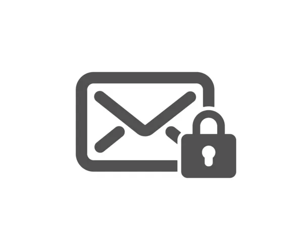 Biztonságos Mail Ikonra Privát Üzenet Levelezés Jele Mail Szimbólum — Stock Vector