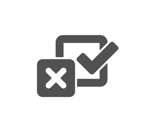 Checkbox Pictogram Enquête Keuze Teken Business Review Symbool — Stockvector