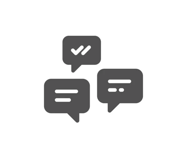 Chat Berichtenpictogram Gesprek Sms Ondertekenen Mededeling Symbool — Stockvector