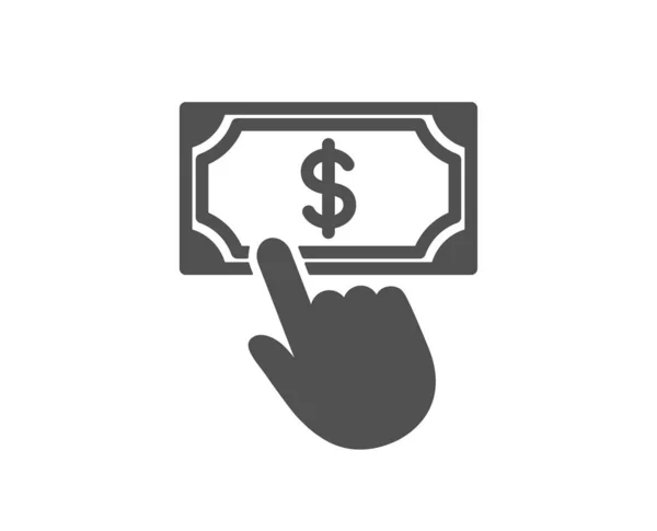 Betaling Klik Pictogram Uitwisseling Dollarteken Financiën Symbool — Stockvector