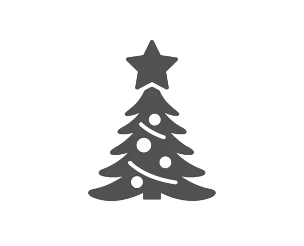 Weihnachtsbaum Geschenk Ikone Neujahrsfichtenzeichen Tannenbaumsymbol — Stockvektor