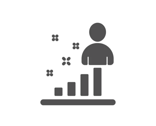 Ícone Estatísticas Assinatura Gestão Empresarial Melhor Símbolo Empregado — Vetor de Stock