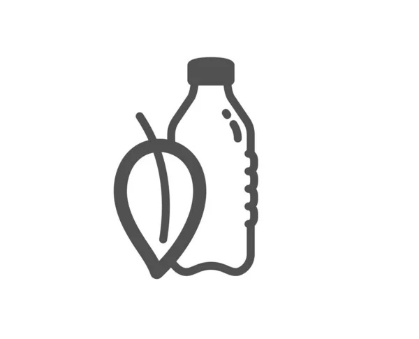 Láhev Vodu Ikona Sodu Aqua Drink Znamení Mátový List Symbol — Stockový vektor