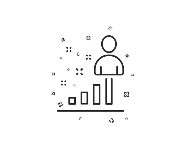 Ikona Linii Statystyki Business Management Znak Najlepszych Pracowników Symbol Geometryczny — Wektor stockowy