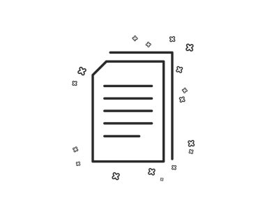 Belgeler satırı simgesi kopyalayın. Dosyaları işaret kopyalama. Kağıt sayfası kavramı sembol. Geometrik rasgele çapraz öğesi simgesi tasarım şeklinde.