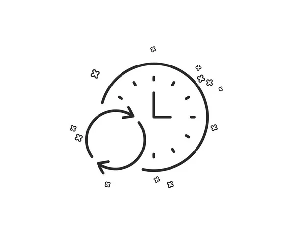 Tid Rad Ikon Uppdatering Klockan Eller Tidsfristen Symbol Tid Förvaltning — Stock vektor