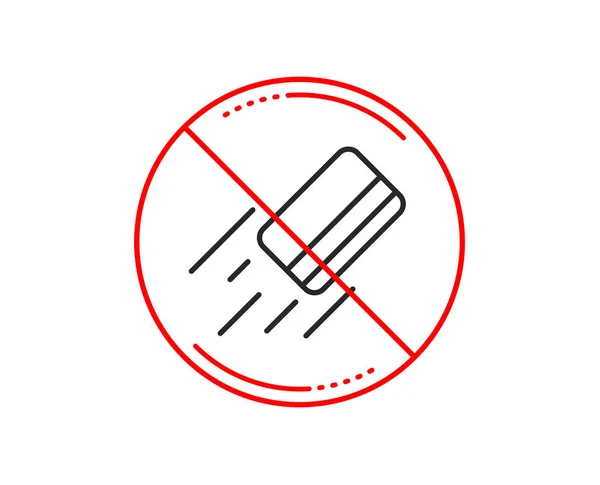 Kein Stoppschild Kreditkartensymbol Zahlungszeichen Finanzsymbol Vorsicht Verboten Verbot Stop Symbol — Stockvektor
