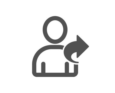 Bir arkadaş simgesini bakın. İşareti paylaşmak. Kalite tasarım öğesi.