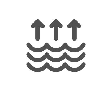 Buharlaşma simgesi. Küresel ısınma işareti. Dalgalar sembolü. 