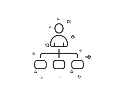 Yönetim satırı simgesi. İş stratejisi işareti. 