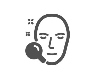 Yüz arama simgesi. Kafa tanıma işareti. 