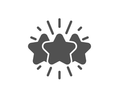 Yıldız simgesi. Geribildirim beğeni işareti. Müşteri memnuniyeti sembolü.