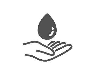 Su bakım simgesi. Temiz su damla işareti. 