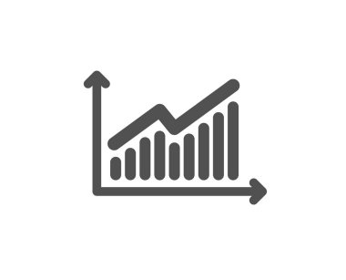 Grafik simgesini. Rapor grafik veya satış büyüme işareti. Analizi ve istatistik veri simgesi.