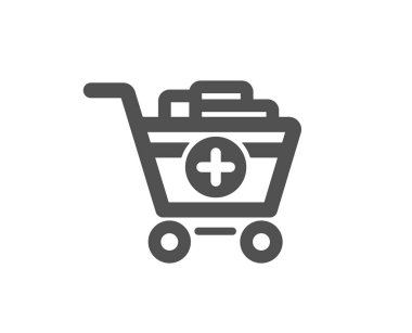 Alışveriş Sepeti simgesini ekleyin. İşareti online satın alma. 