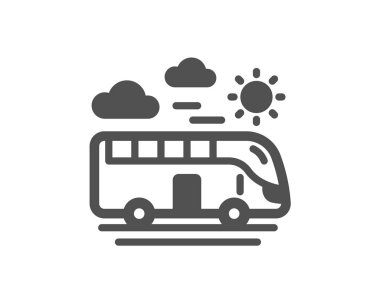 Otobüs seyahat etmek simge. Gezi taşıma işareti. 