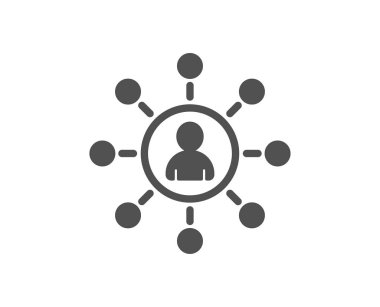 İş ağ simgesi. Ekip çalışması ya da insan kaynakları işaret.