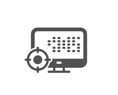 SEO bilgisayar kutsal kişilerin resmi. Arama motoru optimizasyonu işareti.  