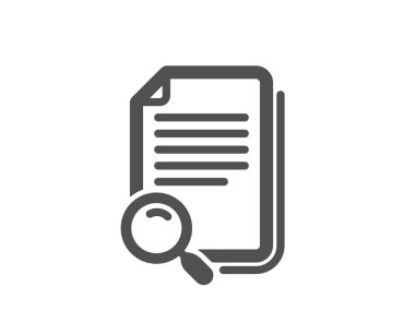 Arama dosya simgesi. Belge imzalamak bulun. 