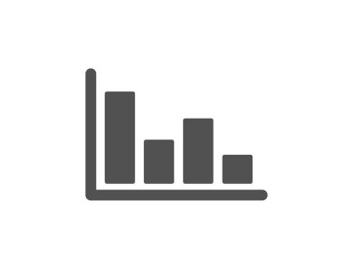 Çubuk grafik sütun grafik simgesini. Mali grafik işareti. Menkul Kıymetler Borsası sembolü. 