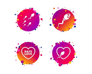 Sperm simgeler. Döllenme veya döllenme işaretleri.