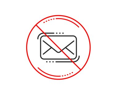 Hayır veya Dur işareti. Messenger Adres satırı simgesi. 