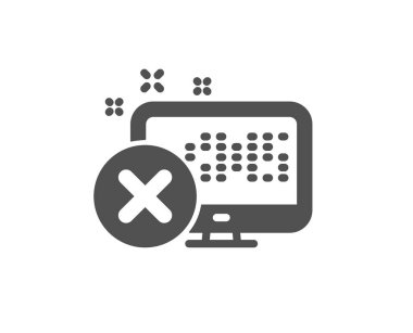 Web erişim simgesi reddetmek. Düşüş monitör işareti