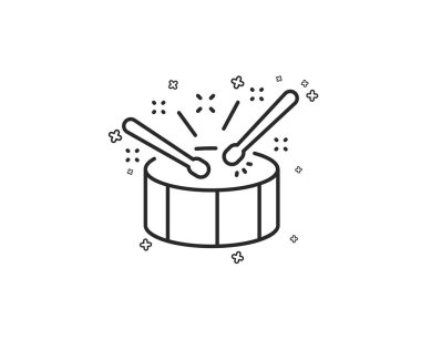 Davul ile sopaları satırı simgesi. 