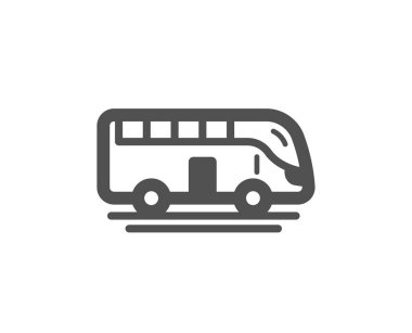 Otobüs tur taşıma simgesi. Ulaşım işareti. 