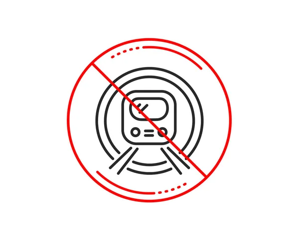 Stop Sign Metro Subway Transport Line Icon — Stock Vector