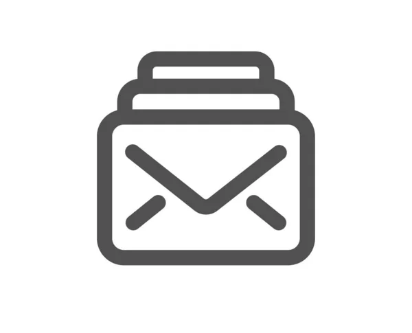Ikonę Poczta Nowe Wiadomości Znak Korespondencji Mail Symbol — Wektor stockowy