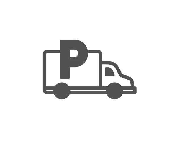 Truck Parking Icon Car Park Sign Transport Place Symbol — Stock Vector
