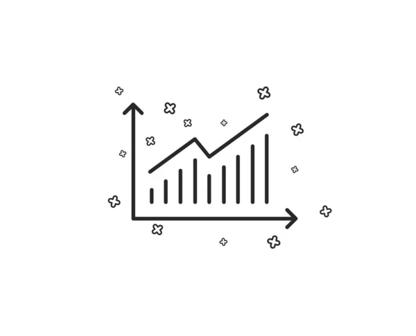 Icono Línea Gráfica Gráfico Informe Signo Crecimiento Ventas — Archivo Imágenes Vectoriales