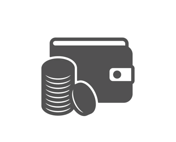 Wallet Coins Icon Cash Money Sign Payment Method Symbol — Stock Vector