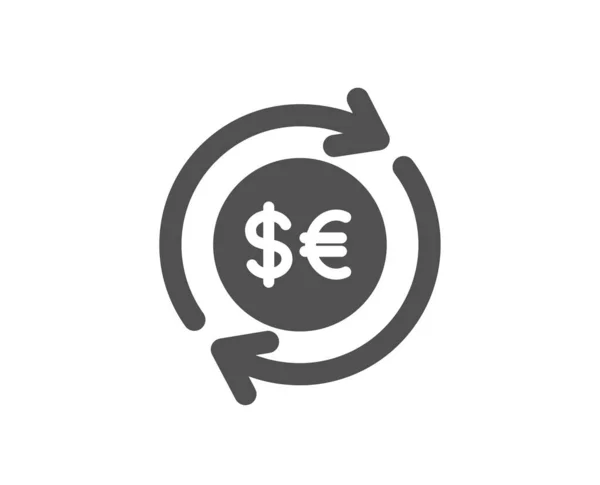 Ikony Výměna Peněz Bankovní Znak Měny — Stockový vektor