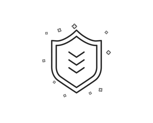 Icono Línea Escudo Símbolo Protección Señal Seguridad Empresarial — Archivo Imágenes Vectoriales