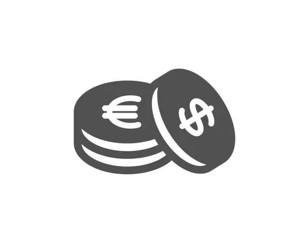 Munten Geld Pictogram Banking Valutateken — Stockvector