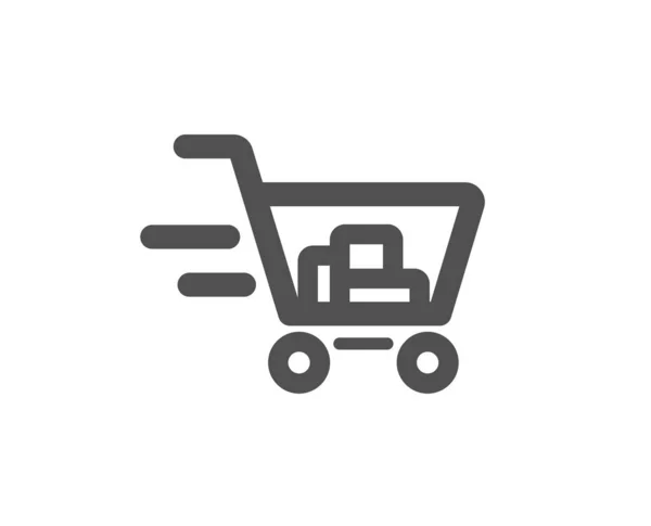Delivery Service Icon Shopping Cart Sign Express Online Buying — Stock Vector