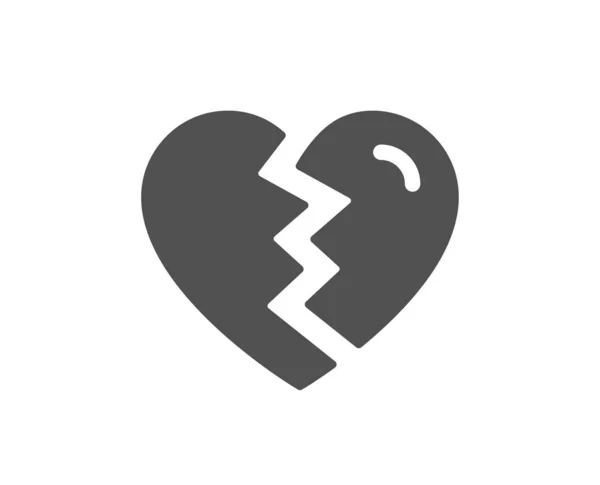 Rompre Icône Amour Signe Divorce Symbole Saint Valentin — Image vectorielle