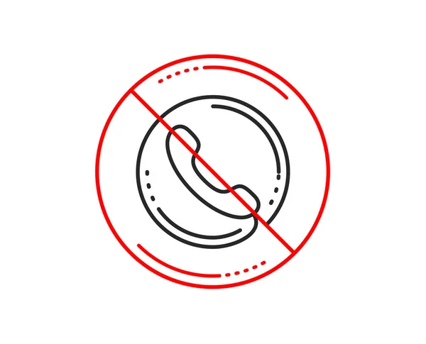 Знак Зупинки Піктограма Лінії Обслуговування Колл Центру — стоковий вектор