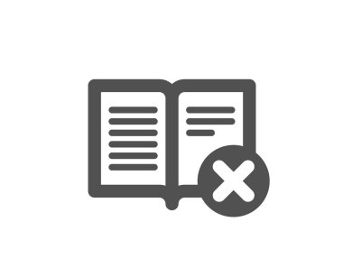 Kitap simgesini reddetmek. Düşüş ne yazıyor. Makaleyi silmek. Kalite tasarım öğesi. Klasik stil ikonu. Vektör