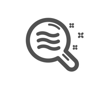 Cilt durumu simgesi. Arama Büyüteç işareti. Kalite tasarım öğesi. Klasik stil ikonu. Vektör