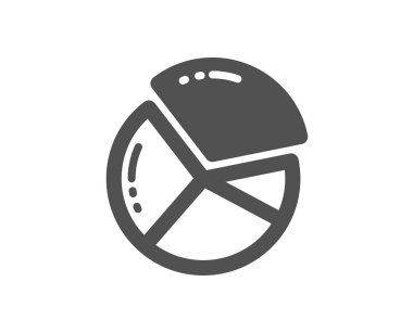 Pasta grafik simgesi. Sunuyu grafik işareti. Pazar analytics sembolü. Kalite tasarım öğesi. Klasik stil ikonu. Vektör