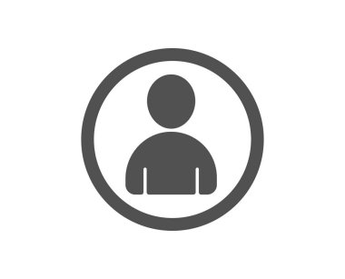 Kullanıcı simgesi. Avatar işareti profil. Kişi siluet simge. Kalite tasarım öğesi. Klasik stil ikonu. Vektör